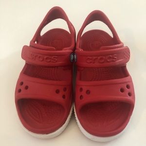 Red sandal crocs